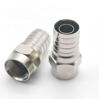 China Hot Selling RF Crimp RG6 F Brass Coaxial Type RF Male Connector for sale