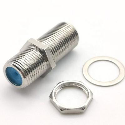 China Brass 3G RF Female F To Dual 3GF81 Female Connector Female Adapter With Nut Washer for sale