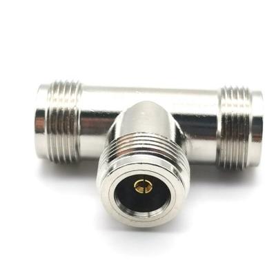 China Brass 3 Way N Type Female RF Connector RF Adapter for sale