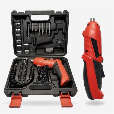 China 220V 47PCS Cordless Foldable Electric Screwdriver 250r/min Rechargeable Screwdriver With Work Light BJ-098 for sale