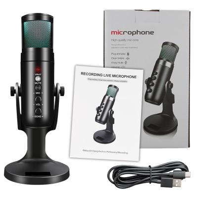 China New Design 2022 Condenser Portable Usb Plug and Play Microphone Computer Desktop Microphone for sale