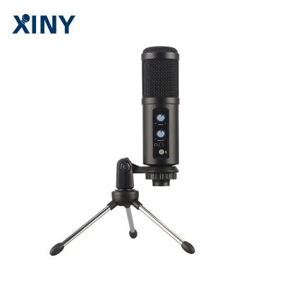 China Portable Handheld Desktop Usb Live Microphone For Broadcasting Stand Condenser Microphone for sale