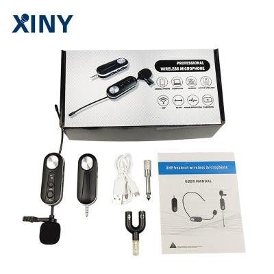 China OEM Portable Factory Xiny UHF Lavalier Professional Wireless Lapel Microphone Clip On Microphone For Teaching for sale