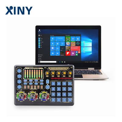 China Live Xiny update sound card computer mobile phone streaming media podcast reverb audio high quality sound card for sale