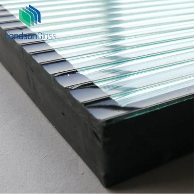 China Patterned Glass Supplier Double Glazing Energy Saving Glass IGU Unit-Decorative (Reed Glass) for sale