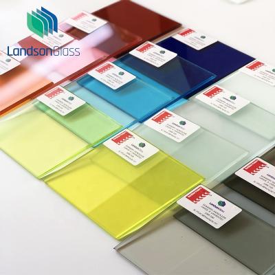 China Curtain Wall Glass Laminated Glass Tempered Stained Glass For Commercial Building 6mm for sale