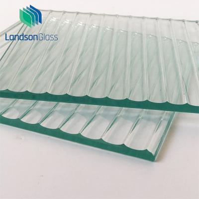 China Hot Sale Decorative Glass Narrow Reeded Pattern Decorative Glass Price for sale