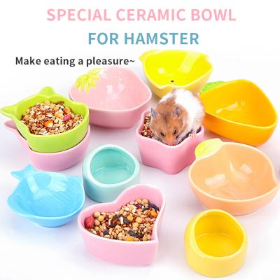 China Stocked Hamster Bowl Food Dish Feeding Small Pet Gold Bowl Hedgehog Squirrel Bear Hamster Anti-rotating Food Bowl for sale