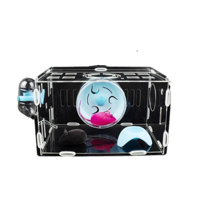 China Manufacturers stocked direct selling transparent accessories colorful acrylic hamster cage for sale