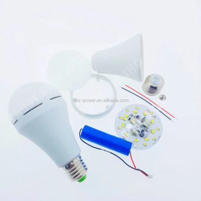 China Residential Rechargeable Bulbs Raw Materials Parts 7W 9W 12W 15W SKD Emergency Light Bulb for sale