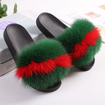 China Factory Customization Supplier Wholesale Slippers Cushioning With Fur Slippers With Strap Fur Warm Fur Slippers Slippers for sale