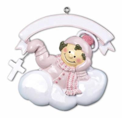 China Personalized Resin Christmas Baby Ornaments for sale