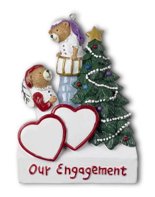 China Personalized Christmas Bear Couple Ornaments for sale