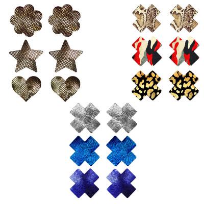 China 2020 Breast Lift Sexy Gold Silver Red Black Purple Sequins Five-pointed Heart Flower Star Cross Types Silicone Nipple Covers for sale