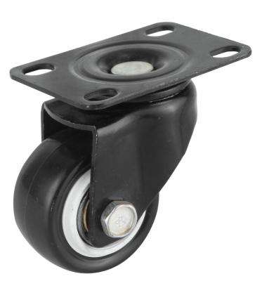 China swivel & 50Mm Rigid Black PVC Swivel Caster Light Duty 75Mm Wheel for sale