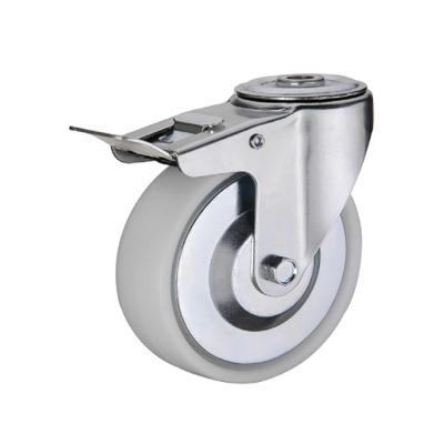 China swivel & Guangzhou Standard Industrial Rigid Wheel Factory PP White Material 125 Mm 5 In Plate Swivel Caster Wheels for sale