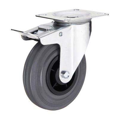 China swivel & Good Quality Rigid Swivel Plate Rubber PP Wheel Manufacturer Core 3 - 8 Inch Industrial Caster Wheels for sale