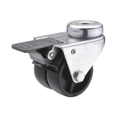 China swivel & Double Wheels Rigid European-Type Movable Plate Swivel 50 mm 2 in. Caster Wheels. in diameter with the lock for sale