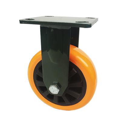 China swivel & Rigid Hot Selling Green Coated Double Bracket Ballrace Swivel Head PU PP Material 300 Kg Capacity 150 Mm Caster Wheels for sale