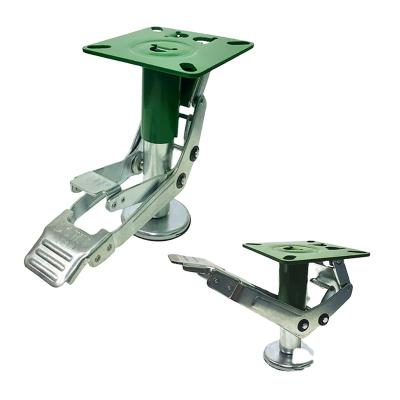 China Hot Seller China PIVOT Transport Caster Japanese Style Industrial Green Plate 300 Kg Load Capacity Caster Wheels Floor Lock for sale