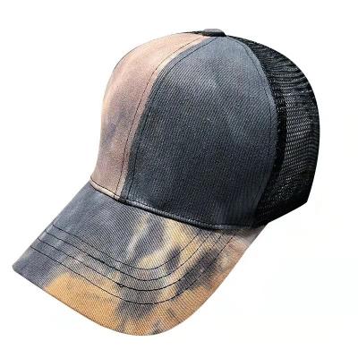 China COMMON Ladies Ponytail Hat Tie Dye Baseball Cap Hat for sale