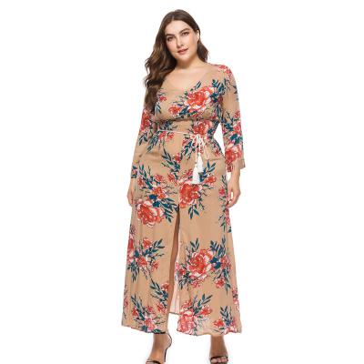 China Breathable plus size women maxi dresses wholesale for sale