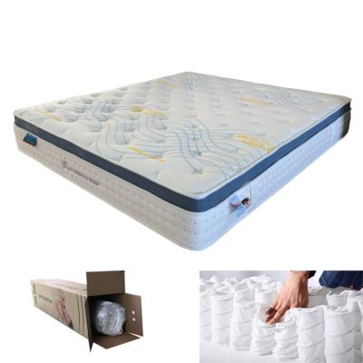 China Amazon Colchones Queen Hypoallergenic Latex Pocket Coil Spring Bed Hybrid Online Luxury Mattress for sale