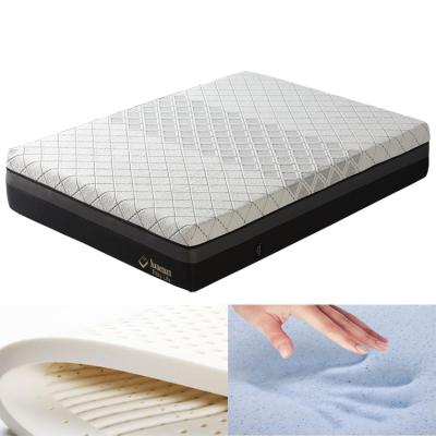 China 12 Inch Full Size Hypoallergenic Luxury Queen Gel Memory Foam Mattress Latex Foam Cooling Mattress for sale