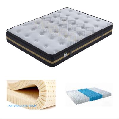 China 12 Inch Spring Bed Mattress Queen Size Latex 3 Zones Massage Pocket Box Spring Mattress for sale