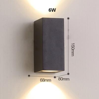 China Modern best price 3w 6w mini black aluminum wall mounted light cube double led wall lamp bedside hotel wall light for sale