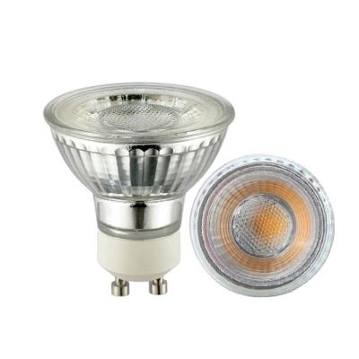 China GU10 modern glass spotlight gu10 dimmable lead glass cob 5W gu10 bulb spotlight glass for sale