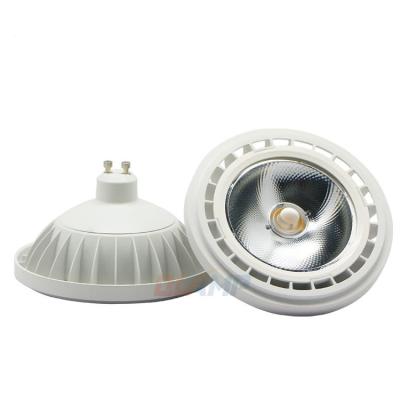 China Industrial ultra bright 9-15w ar111 led bulb G53 GU10 spotlight 12V-265v qr111 dimmable low downlight ceiling light dimmable recessed source for sale