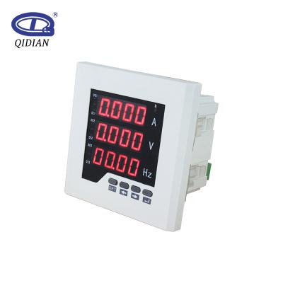 China 80*80mm Electric Digital Meter LED Three Phase Current Voltage Frequency Combined Meter RH for sale