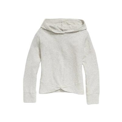 China Autumn Winter Baby Girls Rib-Knit Breathable Twist-Edge Sweater Breathable Comfy Hoodie for sale