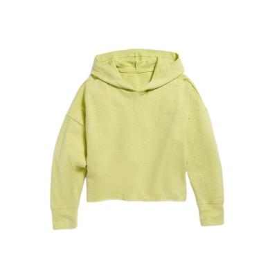 China Toddler Girls Breathable Cozy Oversized Cropped Pullover Hoodie for sale