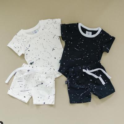 China Wholesale Anti-Shrink 2 Piece Baby Clothes Sets Cotton Shorts Sleeves Soft Baby Clothing Sets Modern For Newborn Baby Boy Girl for sale