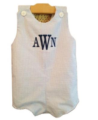 China Latest casual smcoked shortall all cotton seersucker baby boy for sale