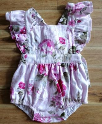 China Super Soft Cute Crotchless Chiffon Suspenders Instant Babies Romper Organic Cotton for sale