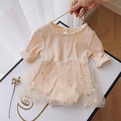 China Europe and America Europe and America in the summer of 2020 infant baby clothes wings condole triangular net yarn, skirt romper dress for sale