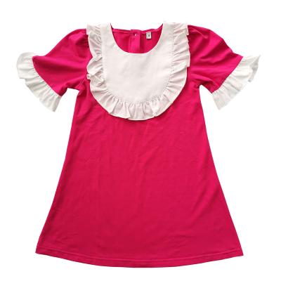 China High Quality Washable Washable Baby Clothes Kids Short Sleeve Dresses Wholesale Ruffle Summer And Fall Kids Dress for sale