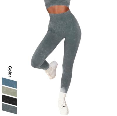 China Women Breathable Active Yoga Wear Seamless Denim Leggings & Butts Crac! crack! custom high waisted yoga leggings for women 2021 for sale