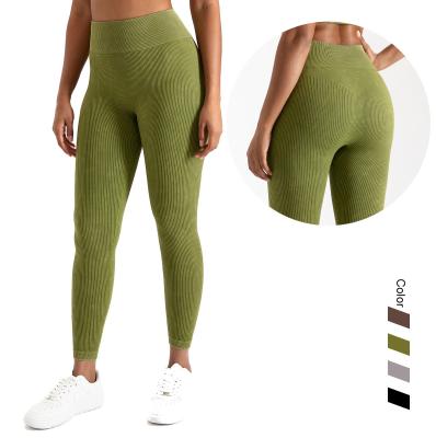 China Breathable Sport Wears Athleisure Running Leggings Yoga Pants Crac! crack! seamless butt gym yoga leggings for women for sale