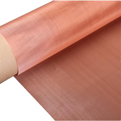 China 200 Mesh Red Copper Wire Armor Shielding Fabric Mesh for sale