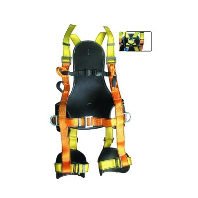 China 100% polyester safety harness with front and back ahchor-age point and work positioning belt for sale