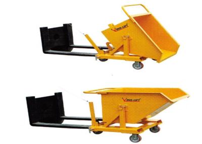 China Portable Steel Hoppers Forklift Tipping Skips Auto Release Function for sale