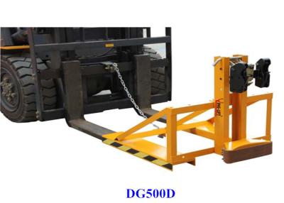 China Rubber - belt Forklift Drum Grabber with Attached Safety Chain / Cam Lock for sale