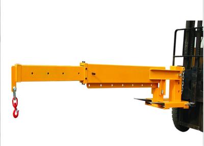 China Horizontal Type Safe Forklift Truck Attachments , Dip - Angle Forklift Lifting Jib for sale