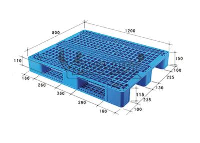 Chine Dérapage - équipement résistant de stockage d'entrepôt, palettes en plastique de l'expédition 1200*800 à vendre