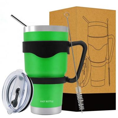 China BPA Free Custom Travel Mug 18/8 Vacuum Mug Insulated Travel Vacuum Coffee Mugs Stainless Steel Mugs 30oz Tumbler With Lid And Straw for sale