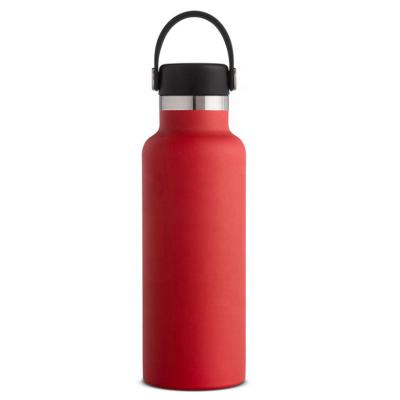 China Business Custom Logo Multiple Sizes & Colors Vacuum-Insulated Mouth Standard Stainless Steel Water Bottle With Flex Lid for sale